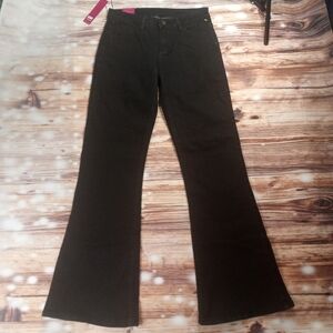NWT HIGH RISE TENGFU BLACK FLARED LEG JEANS SIZE 6